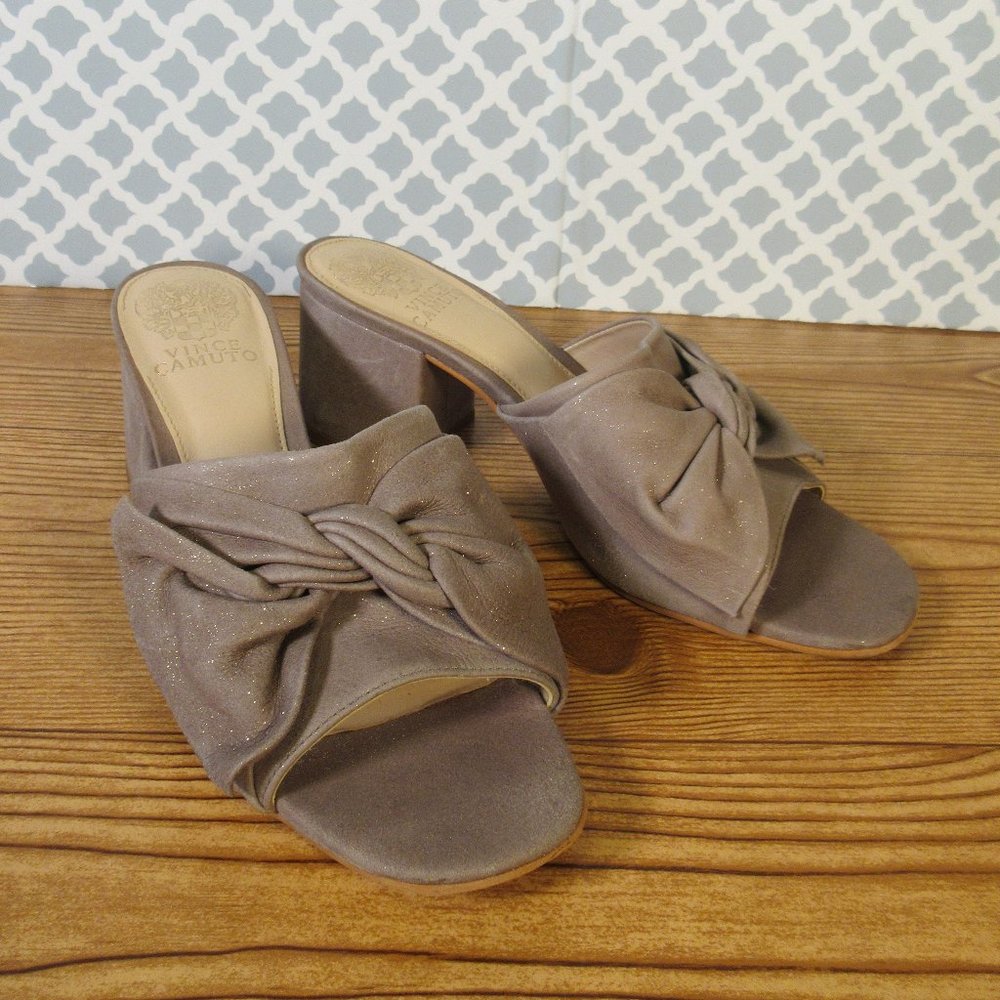 VINCE CAMUTO Sharrey Starlite Covered Block Sandal 8 M